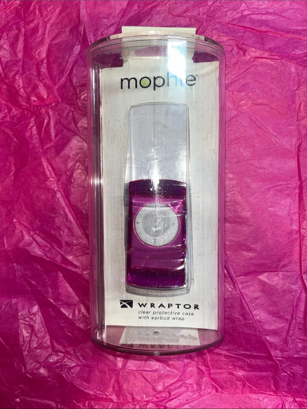 Mophie Wraptor Clear Protective Case Earbud Wrap iPod shuffle 2ndGen open box x2
